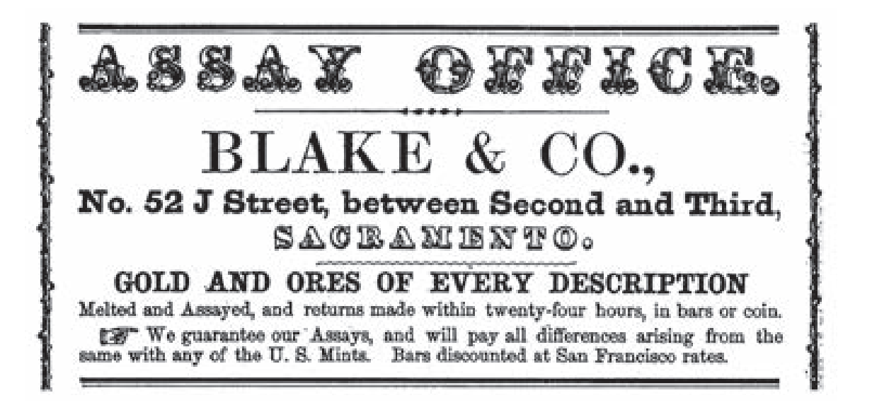 Blake & Co, Assayers