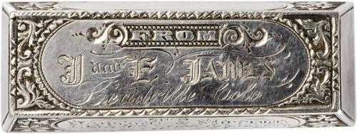JE_James_1887_Colorado_ingot_obverse