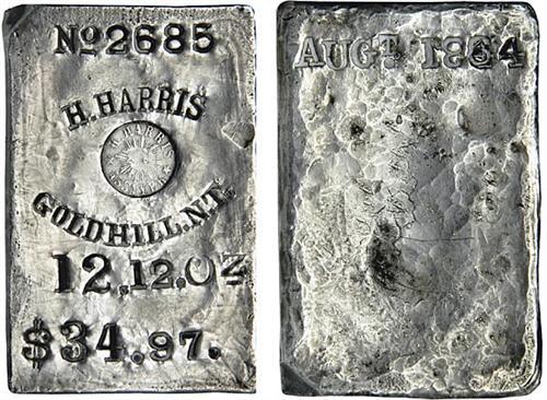 harvey_harris_12.12oz_silver_ingot_obverse