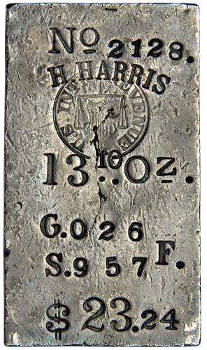 harvey_harris_13.10oz_silver_ingot_obverse
